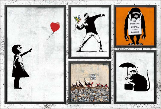 Banksy - Full Color Black 1000塊 (49×72cm)