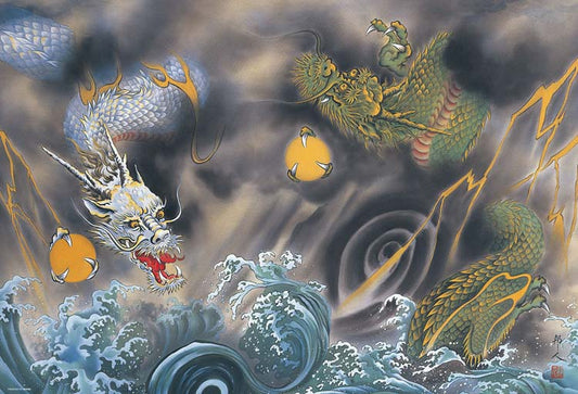 吉祥圖案 -雙龍 1000塊 (49×72cm)