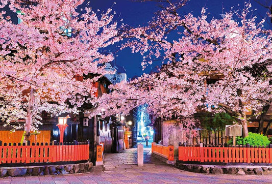 日本風景 - 祗園夜櫻花 1000塊 (49×72cm)