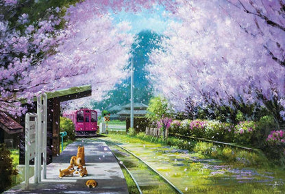 (帆布紋理)Taku Nagaoka - 彈簧平台  1000塊 (50×75cm)