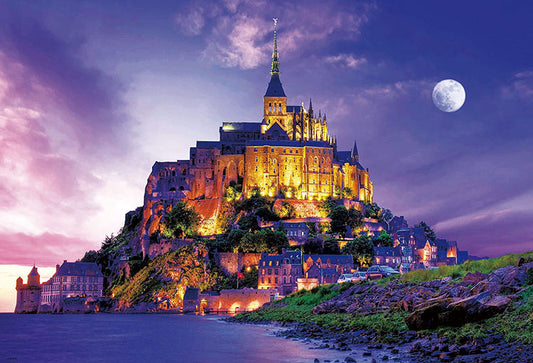 法國風景 - 暮光之城聖米歇爾山1000塊 (49×72cm)