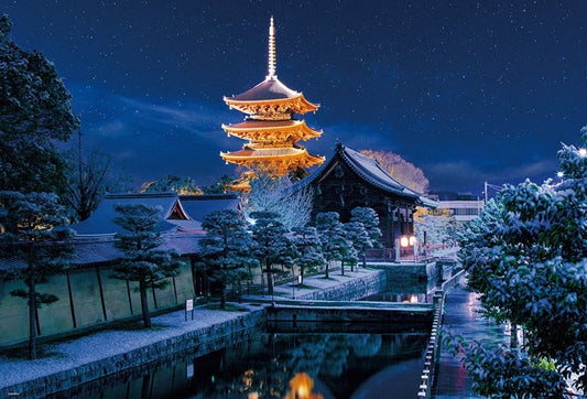 日本風景 - 東寺的冬日風景 1000塊 (49×72cm)