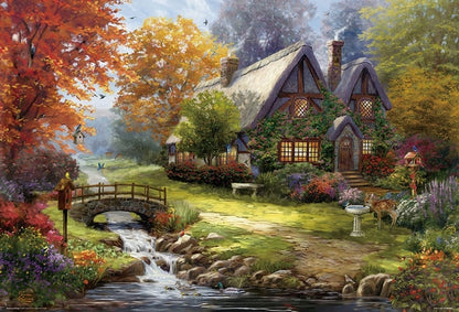 (帆布紋理) Thomas - 鳥鳴小屋 1000塊 (49×72cm)