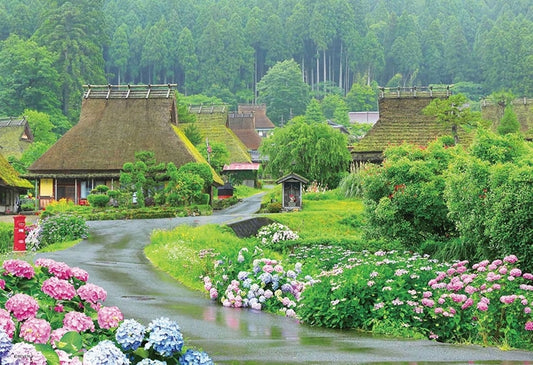 (迷你尺寸)日本風景 - 美山町繡球花盛開 1000塊 (26×38cm)
