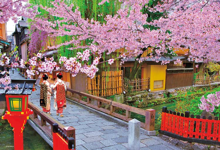 日本風景 - 櫻花盛開的祗園 300塊 (26×38cm)