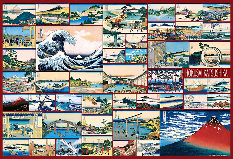 葛飾北齋 - 冨嶽三十六景合集 300塊 (26×38cm)