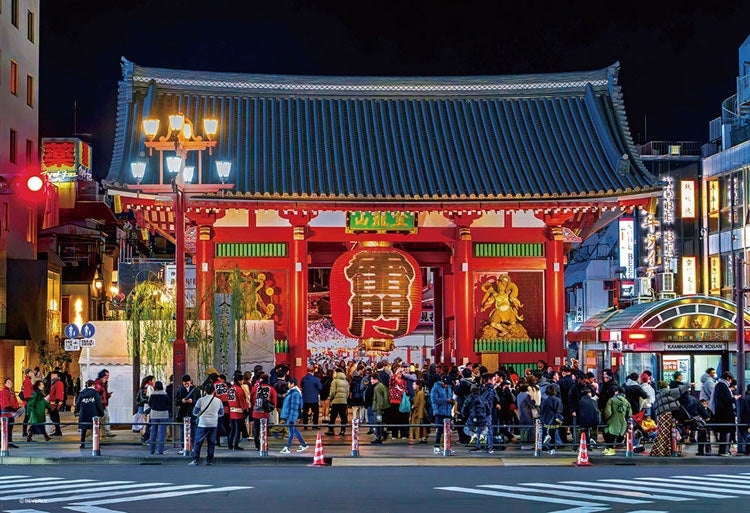 日本風景 - 雷門夜景 300塊 (26×38cm)