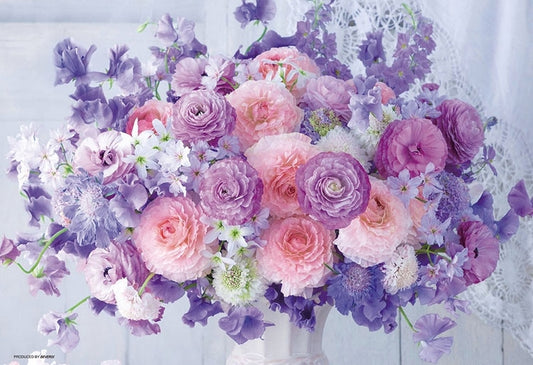 (迷你尺寸)花藝 - 紫水象徵和平與幸福 500塊 (26×38cm)
