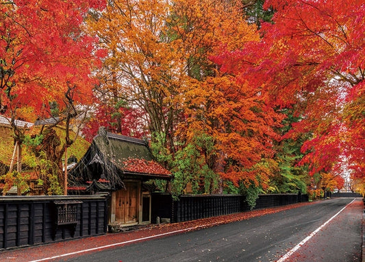 日本風景 -  紅葉下的武士宅邸 600塊 (38×53cm)