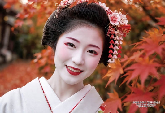日本風景 - 京都紅葉與舞妓 300塊 (26×38cm)