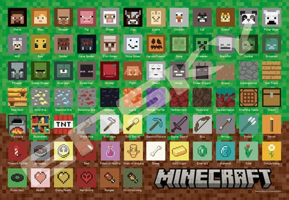 MINECRAFT - Pixel Icons 1000 塊 (51×73.5cm)