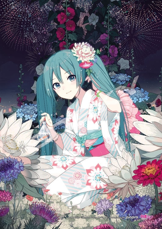 (環保樹脂) 初音未來 - 夏日花卉 208塊 (18.2×25.7cm)