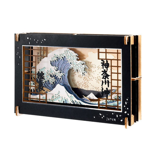 (木質) Paper Theater - 葛飾北齋 神奈川沖浪裏(L Size)