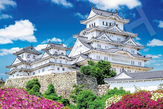 日本風景 - 新綠時節的姫路城 1000塊 (50×75cm)