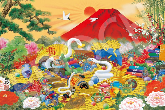 (迷你尺寸)  吉祥圖案 - 招福白蛇 1500塊 (50×75cm)