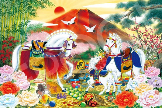 吉祥圖案 - 開運 九頭馬 1500塊 (50×75cm)