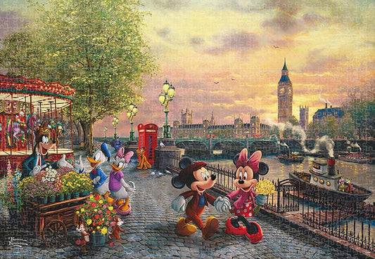 (帆布紋理) 迪士尼 - 米奇和米妮在倫敦 1000塊 (51×73.5cm)