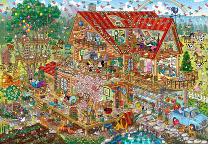 迪士尼 - 熱鬧的木屋 1000塊 (51×73.5cm)