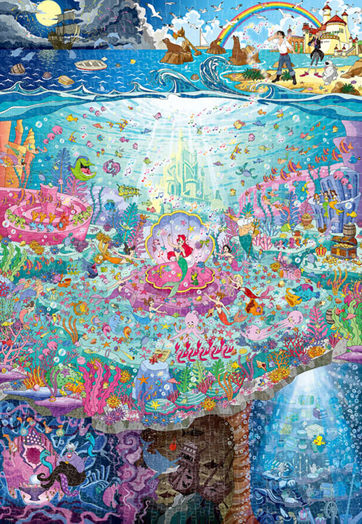 小魚仙 - 海底音樂會 1000塊 (51×73.5cm)