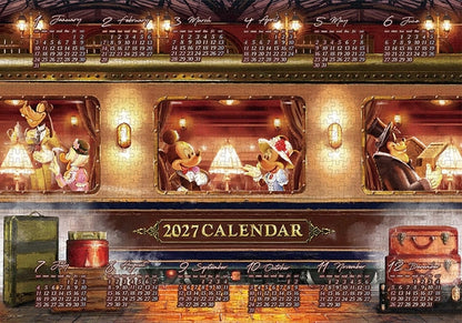 迪士尼 -火車窗邊的晚會 2027日曆 1000塊 (51×73.5cm)