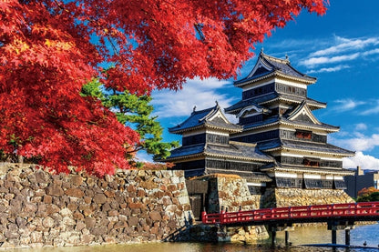 日本風景 - 松本城的秋季 1000塊 (50×75cm)