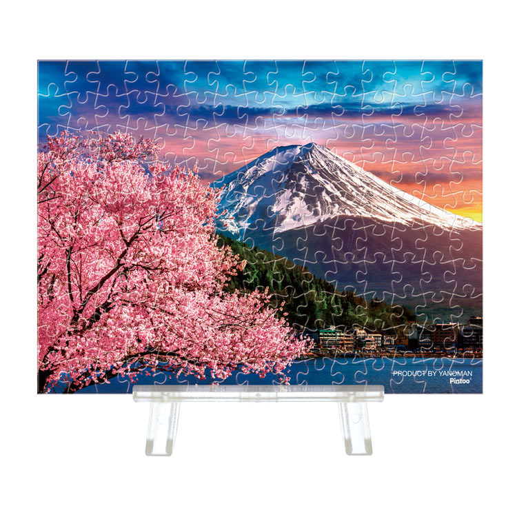 (透明樹脂) 日本風景 - 櫻花季下的富士 150塊 (7.6×10.2cm)