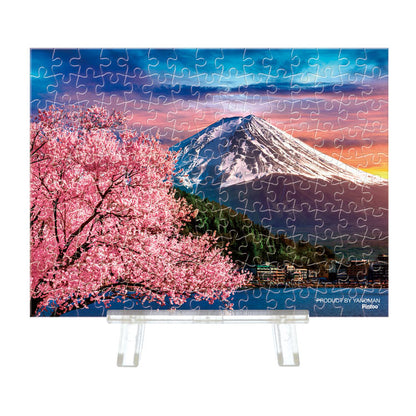 (透明樹脂) 日本風景 - 櫻花季下的富士 150塊 (7.6×10.2cm)
