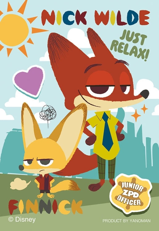 (便攜式拼圖) 迪士尼 - 優獸大都會 Nick Wilde & Finnick 70塊 (5.9×8.6cm)