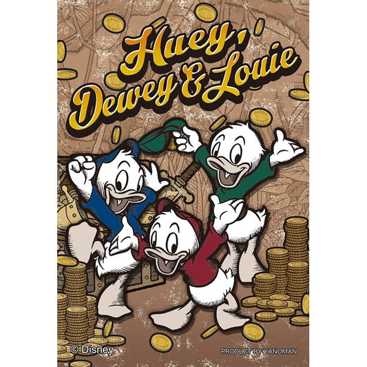 (便攜式拼圖) 迪士尼 - 復古版唐老鴨家族 Huey, Dewey & Louie 70塊 (5.9×8.6cm)