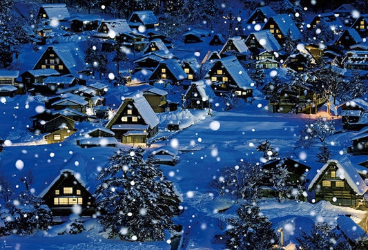 風景 - 冬日白川鄉 1000塊 (49×72cm)