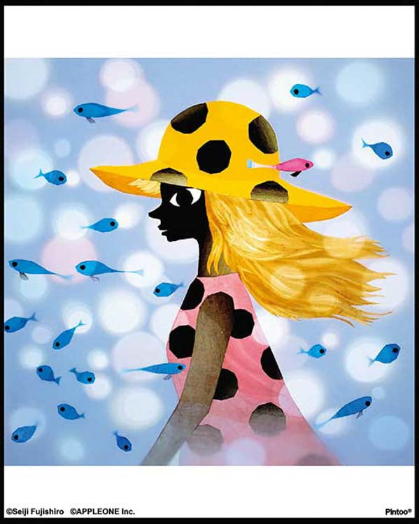 (透明樹脂) 藤城清治 - 夏天的魚 80塊 (14.4×17.9cm)