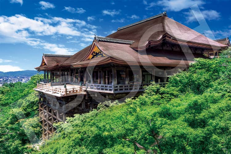 日本風景 - 綠意盎然清水寺 1000塊 (50×75cm)