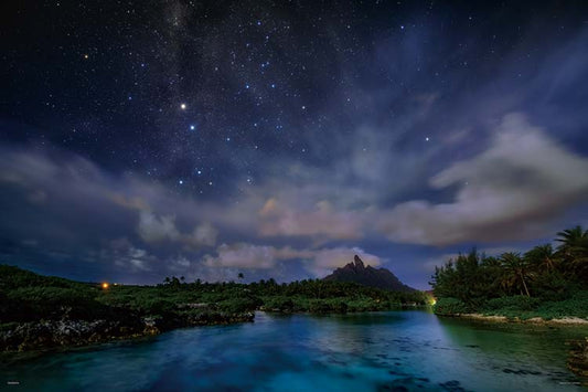 波拉波拉島風景 - 月夜的南十字 1000塊 (50×75cm)