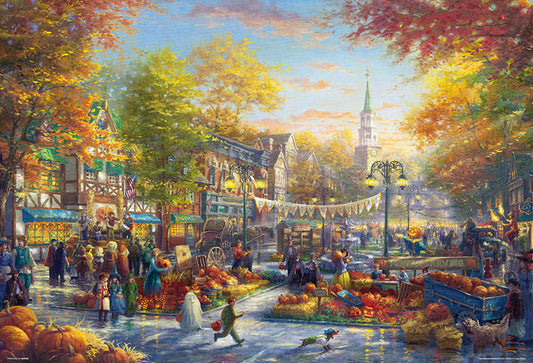 (帆布紋理) Thomas Kinkade - 南瓜節 1000塊 (49×72cm)