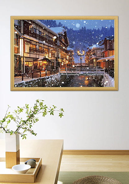日本風景 - 銀山溫泉 1000塊 (49×72cm)
