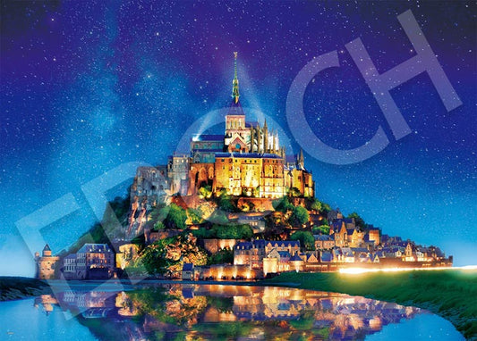 法國風景- 滿天星斗的聖米歇爾山 3000塊 (73×102cm)