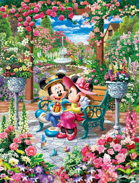 迪士尼 - 花園下的米奇與米妮 1000塊 (51×73.5cm)