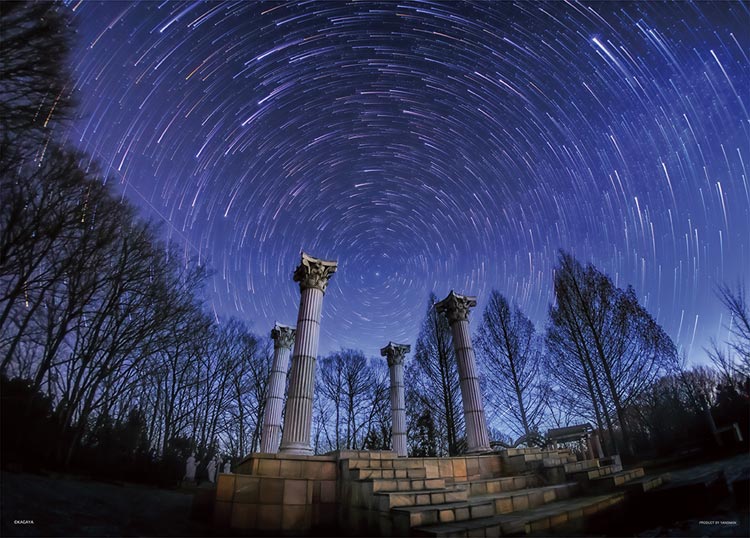 (夜光) 日本風景 - 星空下的神殿 500塊 (38×53cm)