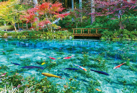 日本風景 - 色彩繽紛的莫奈池塘 1000塊 (49×72cm)