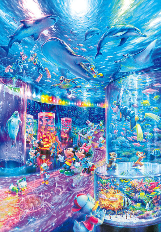 (夜光) 迪士尼 - 迪士尼夜水族館 1000塊 (51×73.5cm)