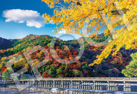 日本風景 - 京都 秋色渡月橋 300塊 (26×38cm)
