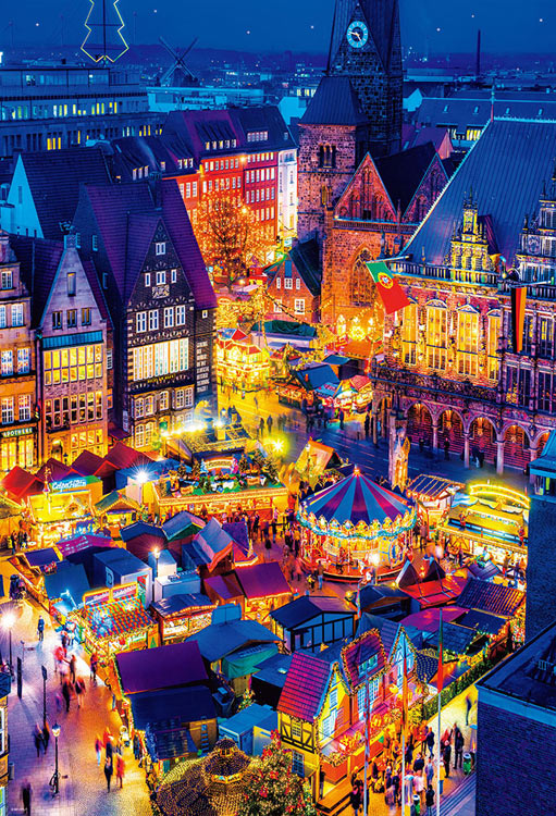 德國風景 - 不來梅聖誕市場 1000塊 (49×72cm)