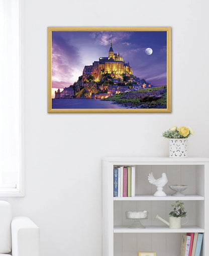 (迷你尺寸) 法國風景 - 聖米歇爾山夜景 2000塊 (49×72cm)
