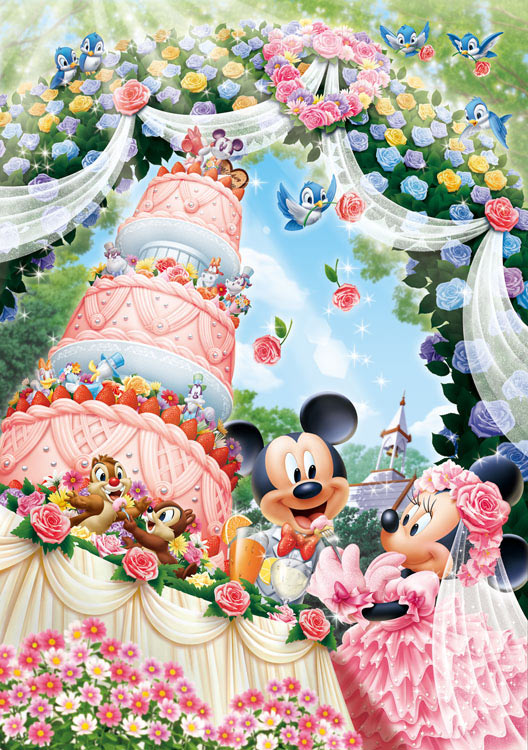 迪士尼 - 米奇米妮婚禮蛋糕 300塊 (30.5×43cm)