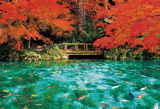 日本風景 - 秋天顏色的莫奈池塘 1000塊 (49×72cm)