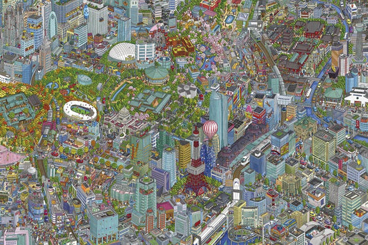 (特大尺寸) 迷宮偵探 - 東京市景 500塊 (50×75cm)