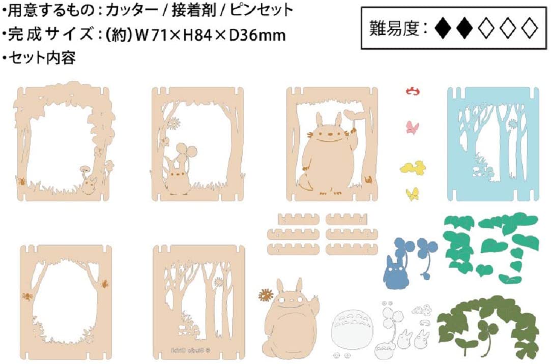 (木質) Paper Theater - 龍貓 在樹蔭底下