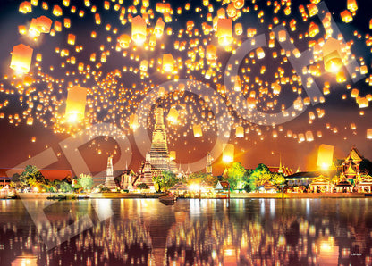 泰國風景 - 元宵燈會 500塊 (38×53cm)