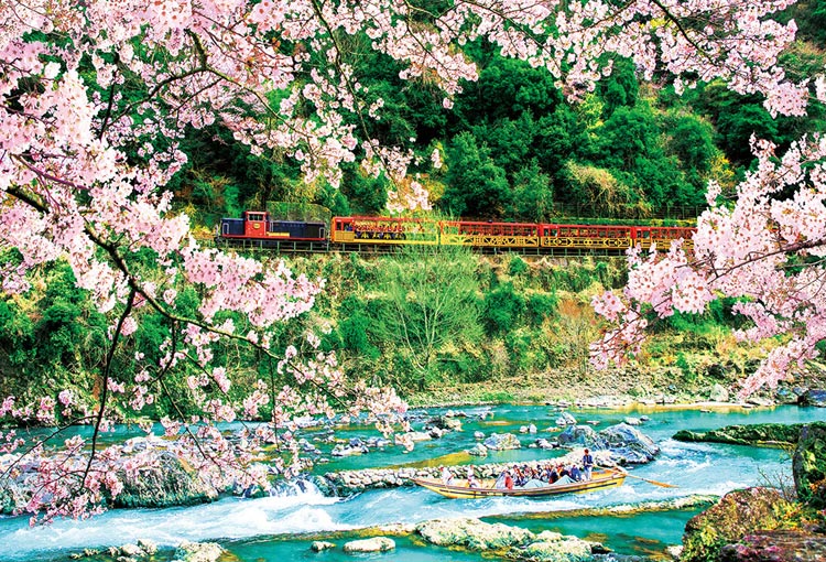 日本風景 - 櫻花的寶津峽 1000塊 (49×72cm)