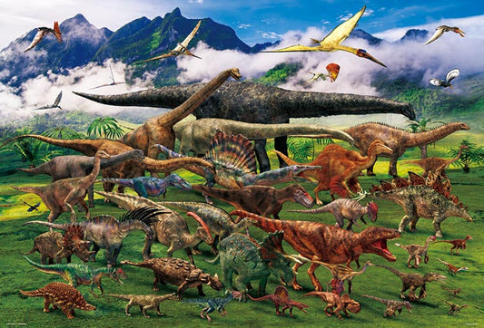 動物類 - 恐龍俯瞰圖 1000塊 (49×72cm)